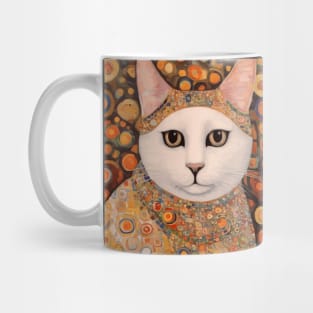 Gustav Klimt Cat with Colorful Costume Mug